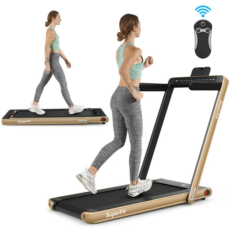 2-in-1 Folding Treadmill with Bluetooth Speaker
