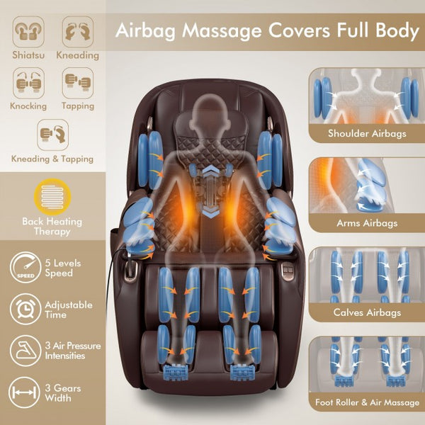 Relaxe Zero-Gravity Shiatsu Massage Chair With Heating (SL-Track) (DE)