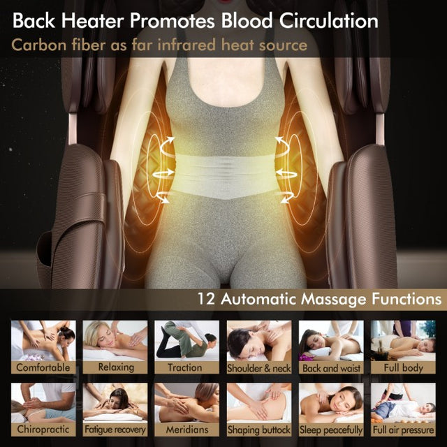 Entspannen Sie Null-Grenze Shiatsu Massagestuhl mit Heizung (SL-Track)