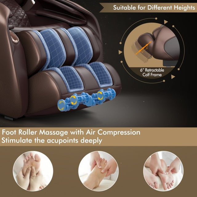 Entspannen Sie Null-Grenze Shiatsu Massagestuhl mit Heizung (SL-Track)
