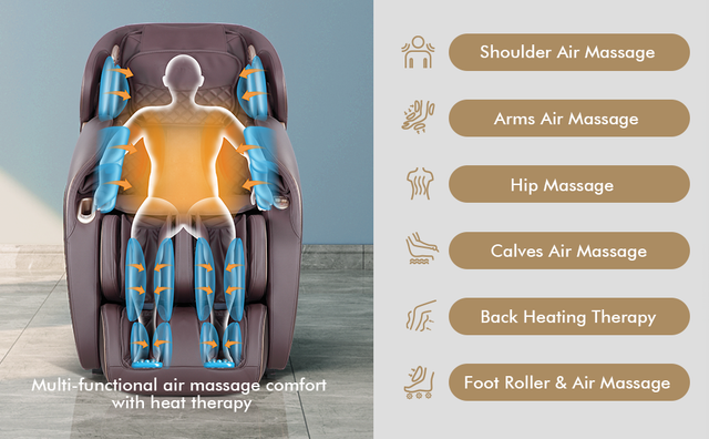 Entspannen Sie Null-Grenze Shiatsu Massagestuhl mit Heizung (SL-Track)