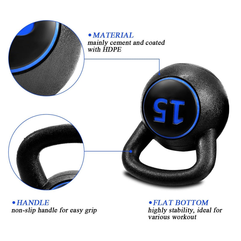3-Piece Kettlebell Weight Set